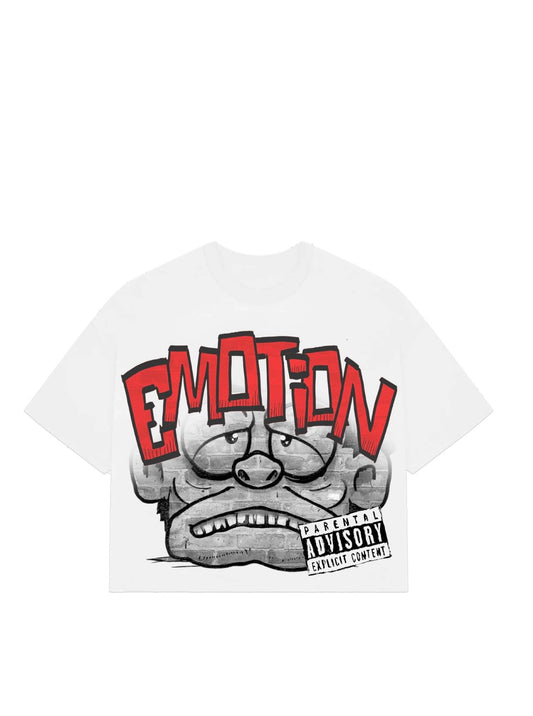 Mixed Emotions Monster cropped T-Shirt